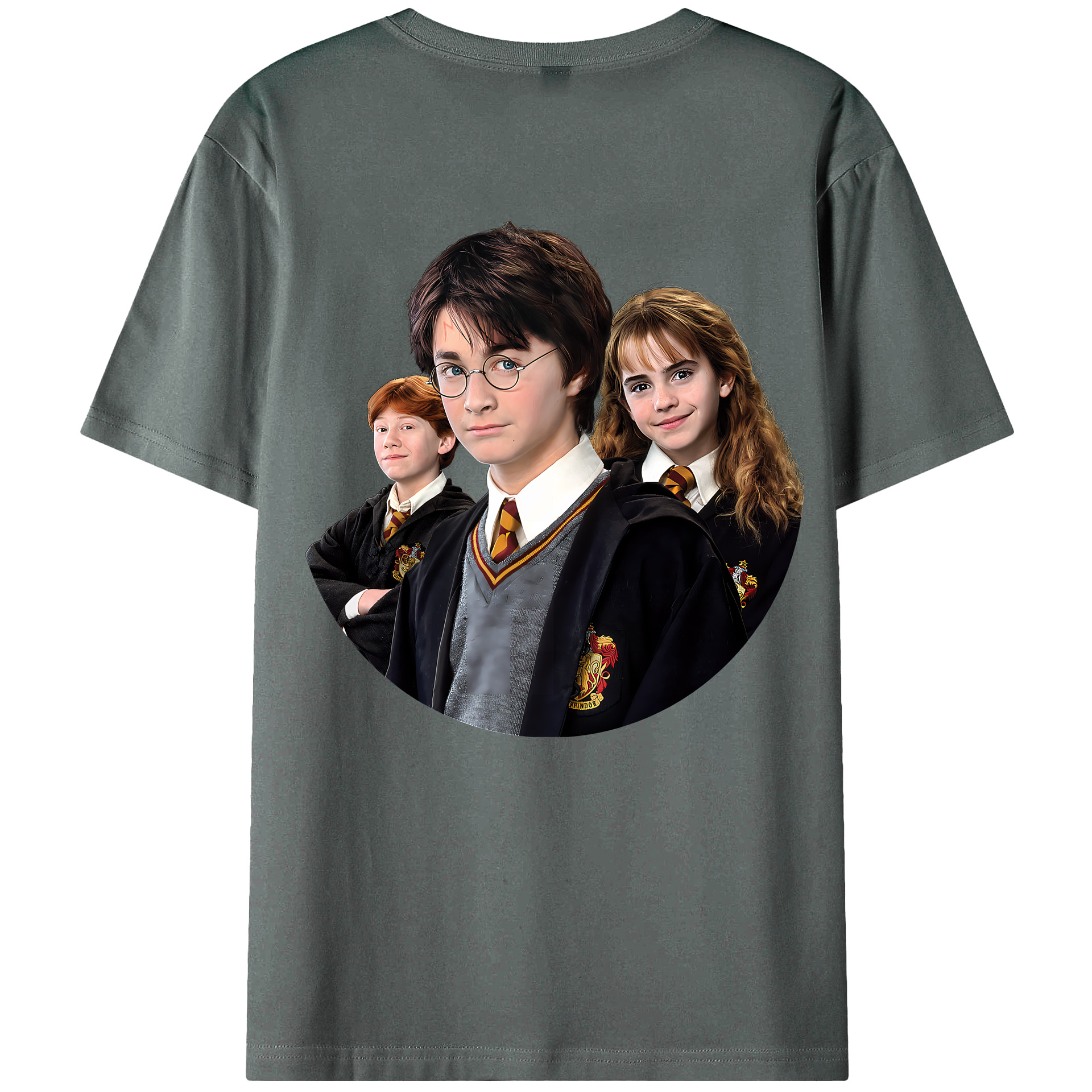 （画像用） Harry Potter ハリー・ポッターシリーズ 綿100％ メンズ半袖Tシャツ（バックプリント） 通気性